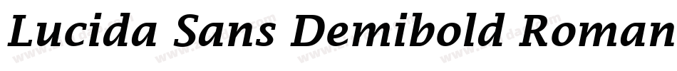 Lucida Sans Demibold Roman字体转换